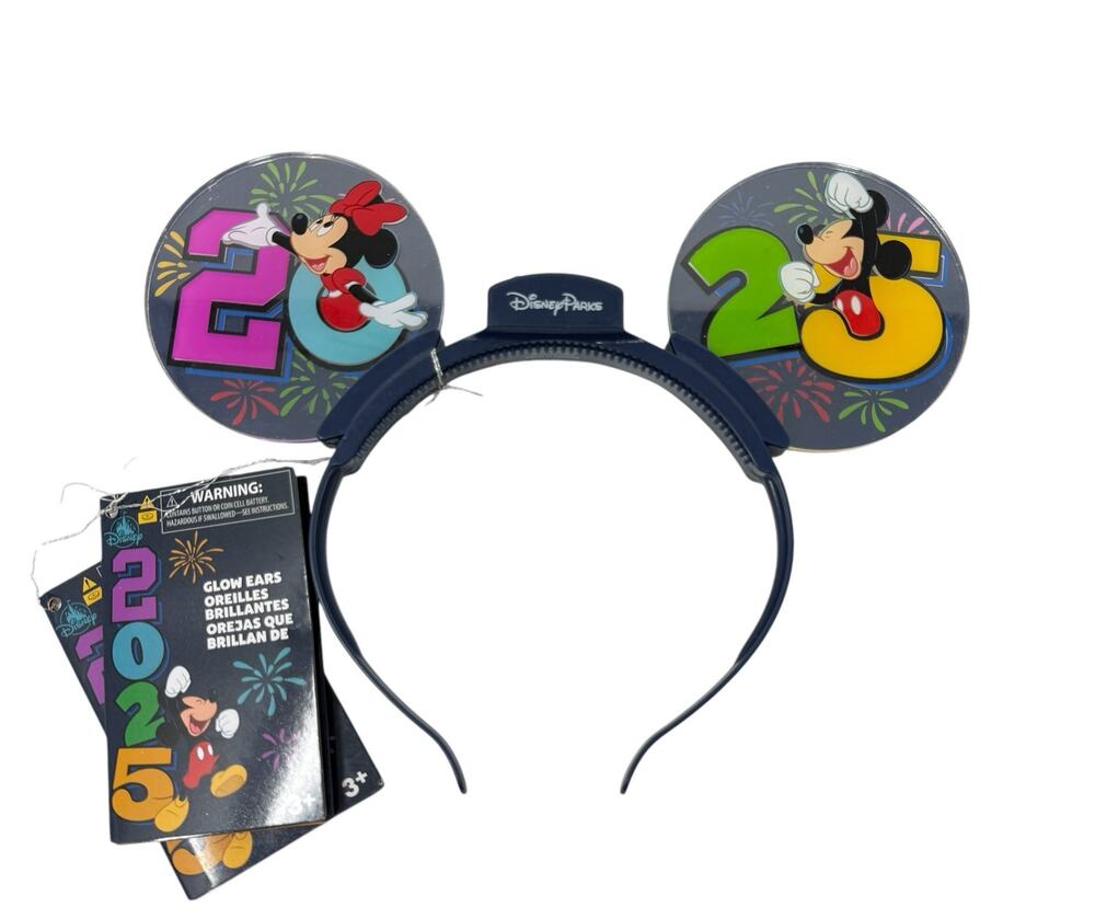 Disney Parks 2025 Glow Ears Headband Minnie Mouse Mickey Mouse Battery Operated - Picture 1 of 9